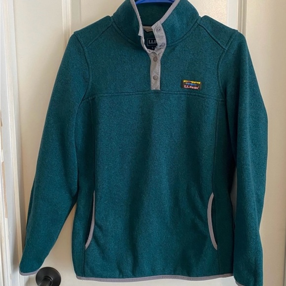 L.L. Bean Jackets & Blazers - L.L. Bean Classic Teal Fleece Pullover